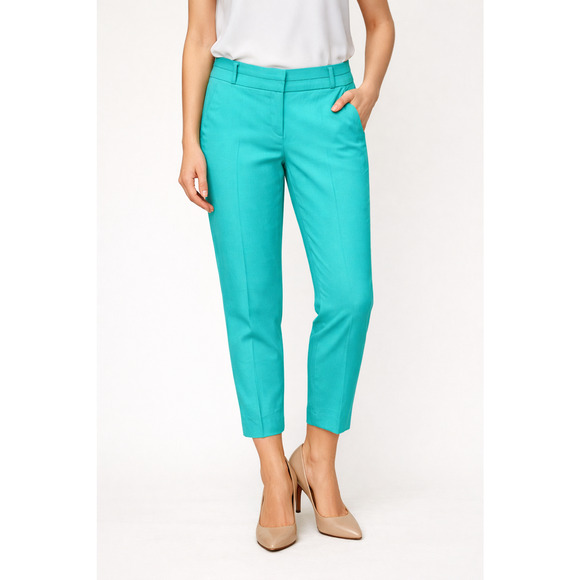 Larry Levine Pants - Larry Levine Women's Size 10 Turquoise Blue Slim Leg Ankle Pants Stretch NWT
